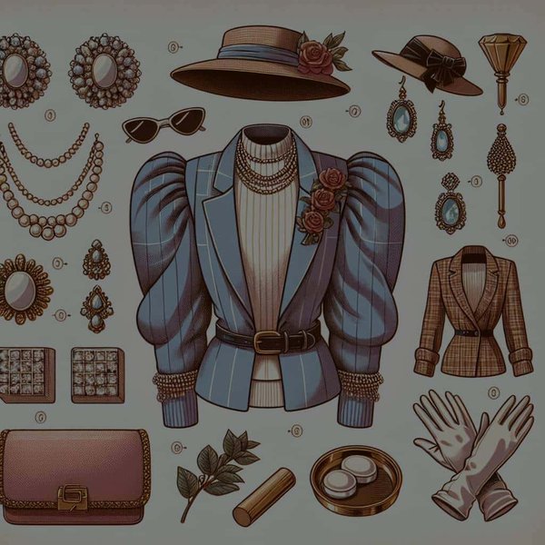 Quels accessoires privilégier pour équilibrer une tenue avec des épaulettes prononcées pour un événement rétro ?